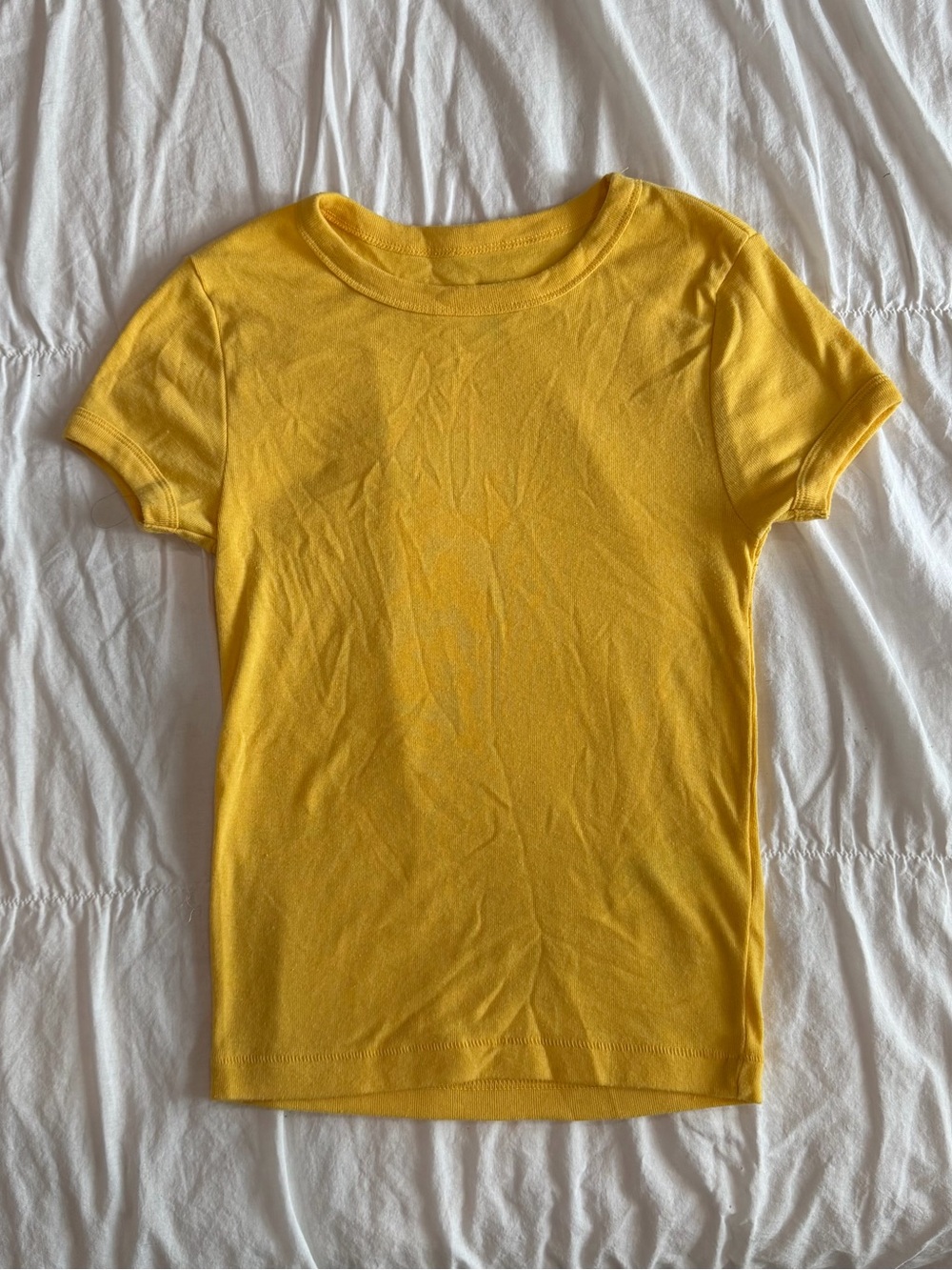BDG Yellow Fitted Short Sleeve Tee